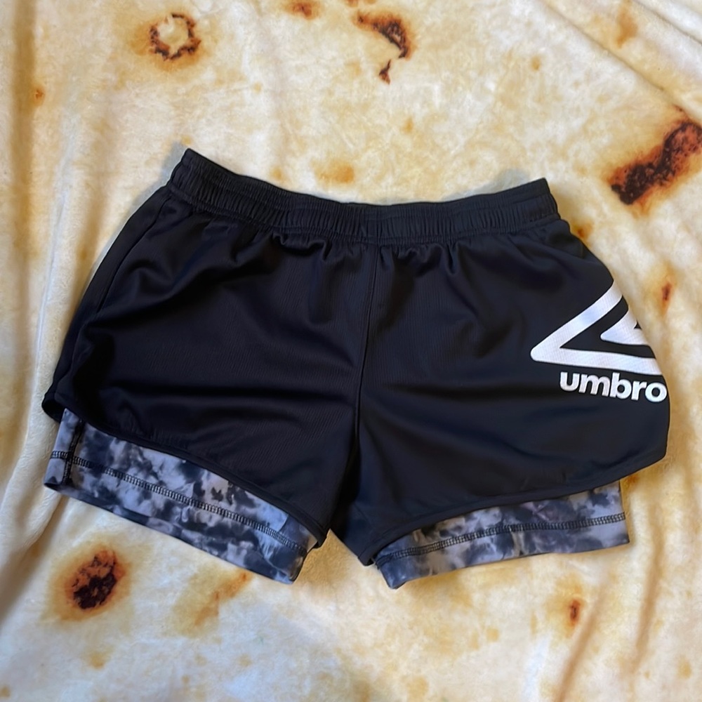 Umbro shorts with longer piece underneath